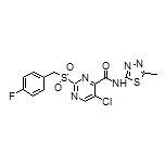 5-Chloro-2-[(4-fluorobenzyl)sulfonyl]-N-(5-methyl-1,3,4-thiadiazol-2-yl)pyrimidine-4-carboxamide
