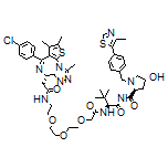 (2S,4R)-N-[(S)-2-(tert-Butyl)-17-[(S)-4-(4-chlorophenyl)-2,3,9-trimethyl-6H-thieno[3,2-f][1,2,4]triazolo[4,3-a][1,4]diazepin-6-yl]-4,16-dioxo-6,9,12-trioxa-3,15-diazaheptadecan-1-oyl]-4-hydroxy-1-[4-(4-methyl-5-thiazolyl)benzyl]pyrrolidine-2-carboxamide