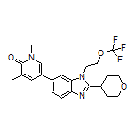 1,3-Dimethyl-5-[2-(tetrahydro-2H-pyran-4-yl)-1-[2-(trifluoromethoxy)ethyl]-6-benzimidazolyl]pyridin-2(1H)-one