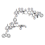 N-[[[4-[[N-Fmoc-L-valyl-N5-(aminocarbonyl)-L-ornithyl]amino]phenyl]methoxy]carbonyl]-N-methyl-L-valyl-N-[(1S,2R)-4-[(2S)-2-[(1R,2R)-3-[[(1R,2S)-2-hydroxy-1-methyl-2-phenylethyl]amino]-1-methoxy-2-methyl-3-oxopropyl]-1-pyrrolidinyl]-2-methoxy-1-[(1S)-1-methylpropyl]-4-oxobutyl]-N-methyl-L-valinamide