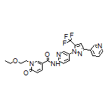 1-(2-Ethoxyethyl)-6-oxo-N-[5-[3-(3-pyridyl)-5-(trifluoromethyl)-1-pyrazolyl]-2-pyridyl]-1,6-dihydropyridine-3-carboxamide