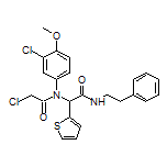 2-Chloro-N-(3-chloro-4-methoxyphenyl)-N-[2-oxo-2-(phenethylamino)-1-(2-thienyl)ethyl]acetamide
