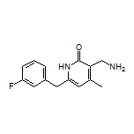 3-(Aminomethyl)-6-(3-fluorobenzyl)-4-methylpyridin-2(1H)-one