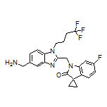 1’-[[5-(Aminomethyl)-1-(4,4,4-trifluorobutyl)-2-benzimidazolyl]methyl]-6’-fluorospiro[cyclopropane-1,3’-indolin]-2’-one
