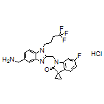 1’-[[5-(Aminomethyl)-1-(4,4,4-trifluorobutyl)-2-benzimidazolyl]methyl]-6’-fluorospiro[cyclopropane-1,3’-indolin]-2’-one Hydrochloride
