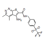 5-Amino-3,4-dimethyl-N-[4-[(trifluoromethyl)sulfonyl]benzyl]thieno[2,3-c]pyridazine-6-carboxamide