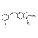 2-Amino-6-(3-fluorostyryl)indole-3-carbonitrile