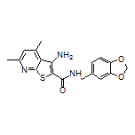 3-Amino-N-(benzo[d][1,3]dioxol-5-ylmethyl)-4,6-dimethylthieno[2,3-b]pyridine-2-carboxamide