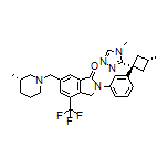 2-[3-[(1s,3R)-3-Methyl-1-(4-methyl-4H-1,2,4-triazol-3-yl)cyclobutyl]phenyl]-6-[[(S)-3-methylpiperidin-1-yl]methyl]-4-(trifluoromethyl)isoindolin-1-one