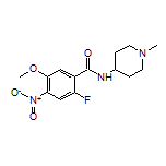 2-Fluoro-5-methoxy-N-(1-methyl-4-piperidyl)-4-nitrobenzamide