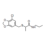2-[[(7-Chlorobenzo[d][1,3]dioxol-5-yl)methyl]thio]-N-propylpropanamide