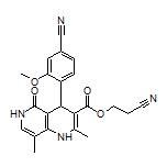 2-Cyanoethyl 4-(4-Cyano-2-methoxyphenyl)-2,8-dimethyl-5-oxo-1,4,5,6-tetrahydro-1,6-naphthyridine-3-carboxylate