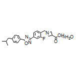 1-[2-Fluoro-4-[5-(4-isobutylphenyl)-1,2,4-oxadiazol-3-yl]benzyl]azetidine-3-carboxylic Acid Hemihydrate