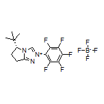 (R)-5-(tert-Butyl)-2-(perfluorophenyl)-6,7-dihydro-5H-pyrrolo[2,1-c][1,2,4]triazol-2-ium Tetrafluoroborate