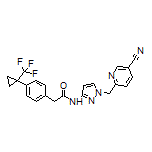 N-[1-[(5-Cyano-2-pyridyl)methyl]-3-pyrazolyl]-2-[4-[1-(trifluoromethyl)cyclopropyl]phenyl]acetamide