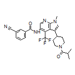 3-Cyano-N-[3-(1-isobutyryl-4-piperidyl)-1-methyl-4-(trifluoromethyl)-7-azaindol-5-yl]benzamide