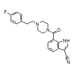 7-[4-(4-Fluorophenethyl)piperazine-1-carbonyl]indole-3-carbonitrile