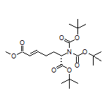 7-(tert-Butyl) 1-Methyl (S,E)-6-(Di-Boc-amino)hept-2-enedioate