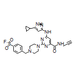 4-[[4-[4-[(5-Cyclopropyl-3-pyrazolyl)amino]-6-(2-propyn-1-ylcarbamoyl)-2-pyrimidinyl]-1-piperazinyl]methyl]-1-benzenesulfonyl Fluoride