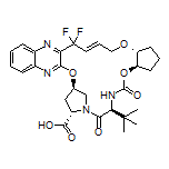 (33R,35S,91R,92R,5S,E)-5-(tert-Butyl)-14,14-difluoro-4,7-dioxo-2,8,10-trioxa-6-aza-1(2,3)-quinoxalina-3(3,1)-pyrrolidina-9(1,2)-cyclopentanacyclotetradecaphan-12-ene-35-carboxylic Acid