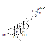 Sodium (R)-3-[(3R,5S,6R,7R,8S,9S,10S,13R,14S,17R)-6-Ethyl-3,7-dihydroxy-10,13-dimethylhexadecahydro-1H-cyclopenta[a]phenanthren-17-yl]butyl Sulfate