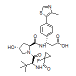 (S)-3-[(2S,4R)-1-[(S)-2-(1-Fluorocyclopropanecarboxamido)-3,3-dimethylbutanoyl]-4-hydroxypyrrolidine-2-carboxamido]-3-[4-(4-methyl-5-thiazolyl)phenyl]propanoic Acid