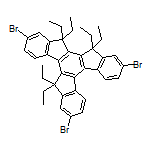 2,7,12-Tribromo-9,9,14,14,15,15-hexaethyl-14,15-dihydro-9H-diindeno[1,2-a:2’,1’-c]fluorene