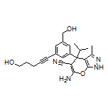 6-Amino-4-[3-(hydroxymethyl)-5-(5-hydroxy-1-pentyn-1-yl)phenyl]-4-isopropyl-3-methyl-1,4-dihydropyrano[2,3-c]pyrazole-5-carbonitrile