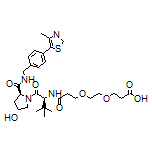 3-[2-[3-[[(S)-1-[(2S,4R)-4-Hydroxy-2-[[4-(4-methyl-5-thiazolyl)benzyl]carbamoyl]-1-pyrrolidinyl]-3,3-dimethyl-1-oxo-2-butyl]amino]-3-oxopropoxy]ethoxy]propanoic Acid