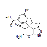 Methyl 3-(6-Amino-5-cyano-4-isopropyl-3-methyl-1,4-dihydropyrano[2,3-c]pyrazol-4-yl)-5-bromobenzoate