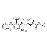 (R)-2-[3-[[Boc(methyl)amino]methyl]-4-methylpiperazin-1-yl]-4-(2-fluorophenoxy)-3-(trifluoromethyl)aniline