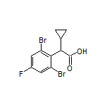 2-Cyclopropyl-2-(2,6-dibromo-4-fluorophenyl)acetic Acid
