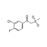 1-(3-Chloro-4-fluorophenyl)-2-(methylsulfonyl)ethan-1-one