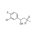 1-(3-Chloro-4-fluorophenyl)-2-(methylsulfonyl)ethan-1-ol