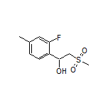 1-(2-Fluoro-4-methylphenyl)-2-(methylsulfonyl)ethan-1-ol