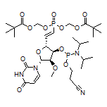 [[[(E)-2-[(2R,3R,4R,5R)-3-[[(2-Cyanoethoxy)(diisopropylamino)phosphino]oxy]-5-[2,4-dioxo-3,4-dihydropyrimidin-1(2H)-yl]-4-methoxytetrahydrofuran-2-yl]vinyl]phosphoryl]bis(oxy)]bis(methylene) Bis(2,2-dimethylpropanoate)