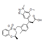 (S)-3-(7-Methoxy-1-methyl-1H-benzo[d][1,2,3]triazol-5-yl)-3-[4-methyl-3-[[(R)-4-methyl-1,1-dioxido-3,4-dihydro-2H-benzo[b][1,4,5]oxathiazepin-2-yl]methyl]phenyl]propanoic Acid