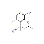 2-(5-Bromo-2-fluorophenyl)-2-methyl-4-oxopentanenitrile