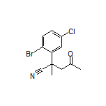 2-(2-Bromo-5-chlorophenyl)-2-methyl-4-oxopentanenitrile