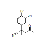 2-(4-Bromo-3-chlorophenyl)-2-methyl-4-oxopentanenitrile