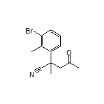 2-(3-Bromo-2-methylphenyl)-2-methyl-4-oxopentanenitrile
