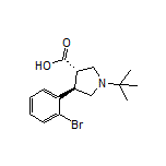 (3S,4R)-4-(2-Bromophenyl)-1-(tert-butyl)pyrrolidine-3-carboxylic Acid