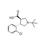 (3R,4S)-1-(tert-Butyl)-4-(2-chlorophenyl)pyrrolidine-3-carboxylic Acid