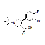 (3S,4R)-4-(3-Bromo-4-fluorophenyl)-1-(tert-butyl)pyrrolidine-3-carboxylic Acid