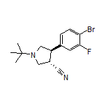 (3S,4R)-4-(4-Bromo-3-fluorophenyl)-1-(tert-butyl)pyrrolidine-3-carbonitrile