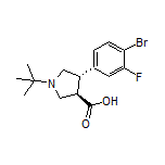 (3R,4S)-4-(4-Bromo-3-fluorophenyl)-1-(tert-butyl)pyrrolidine-3-carboxylic Acid