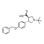 (3R,4S)-4-[4-(Benzyloxy)phenyl]-1-(tert-butyl)pyrrolidine-3-carboxylic Acid