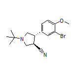 (3R,4S)-4-(3-Bromo-4-methoxyphenyl)-1-(tert-butyl)pyrrolidine-3-carbonitrile