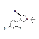 (3R,4S)-4-(4-Bromo-2-fluorophenyl)-1-(tert-butyl)pyrrolidine-3-carbonitrile