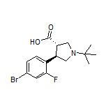 (3S,4R)-4-(4-Bromo-2-fluorophenyl)-1-(tert-butyl)pyrrolidine-3-carboxylic Acid